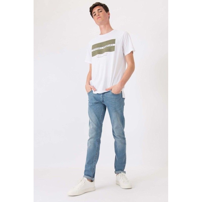 Vaquero hombre azul claro corte recto | Tiffosi