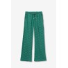 Pantalón verde ancho mujer con cintura elástica | Tiffosi
