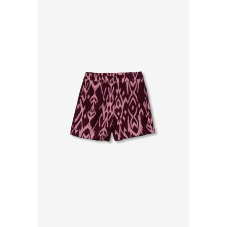 Short estampado granate y rosa mujer Tiffosi