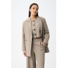 Blazer beige mujer raya diplomática | Tiffosi