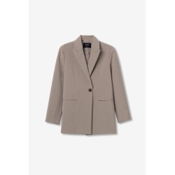 Blazer beige mujer raya diplomática | Tiffosi