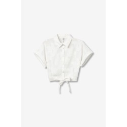Camisa corta estampada mujer con nudo | Tiffosi
