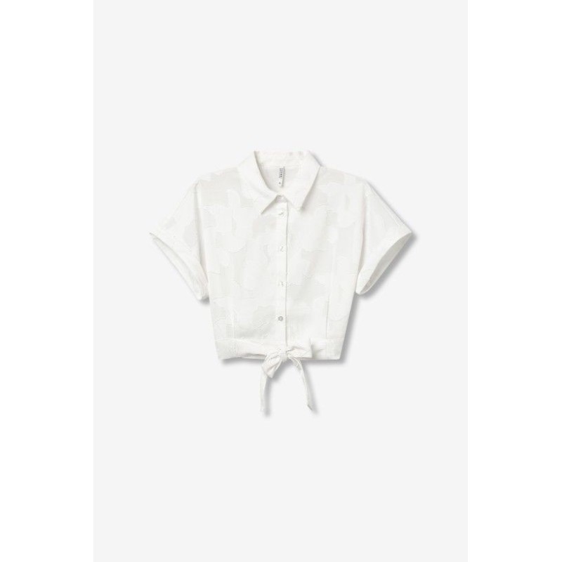 Camisa corta estampada mujer con nudo | Tiffosi