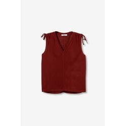 Top mujer escote pico con lazos | Tiffosi