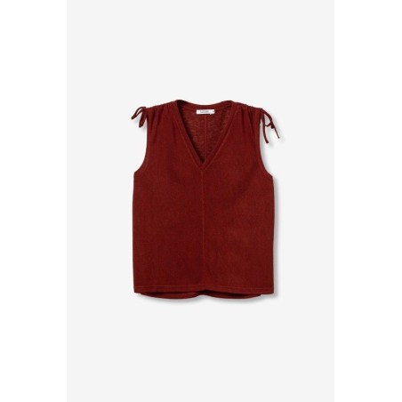 Top mujer escote pico con lazos | Tiffosi