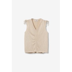 Top mujer escote pico con lazos | Tiffosi