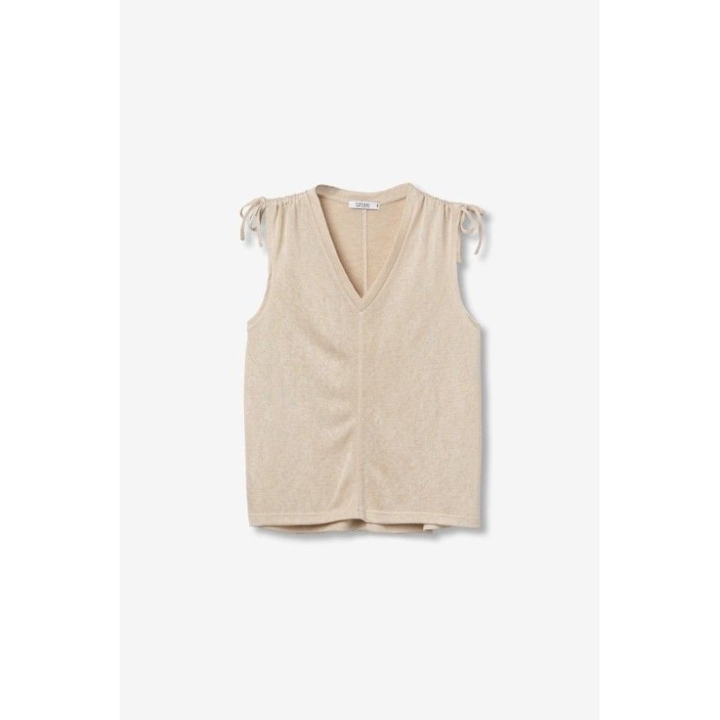 Top mujer escote pico con lazos | Tiffosi