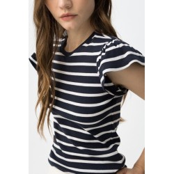 Camiseta marinera mujer manga volante | Tiffosi