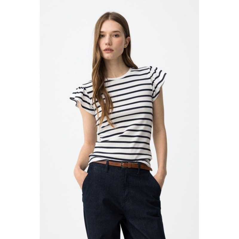 Camiseta marinera mujer manga volante | Tiffosi