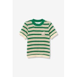 Camiseta de punto rayas verde teen Tiffosi
