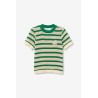 Camiseta de punto rayas verde teen Tiffosi