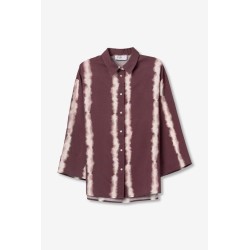 Camisa estampada tie dye marrón y beige Tiffosi teen
