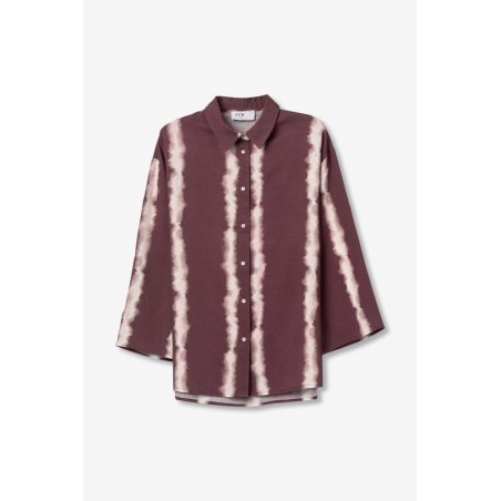 Camisa estampada tie dye marrón y beige Tiffosi teen