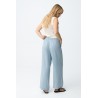 Pantalón fluido azul claro mujer | Pantalón cómodo verano