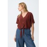 Blusa Tiffosi mujer anudada | Top verano con botones