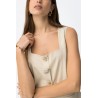 Chaleco beige mujer | Chaleco elegante verano