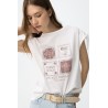 Camiseta blanca mujer verano | Camiseta con lazos