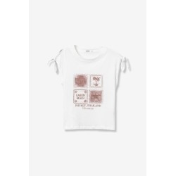 Camiseta blanca mujer verano | Camiseta con lazos