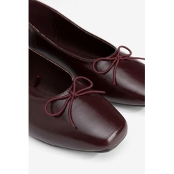 Bailarinas burdeos mujer Vilanova | Zapato plano elegante