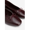 Bailarinas burdeos mujer Vilanova | Zapato plano elegante