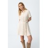 Vestido camisa mujer beige | Vestido lino verano
