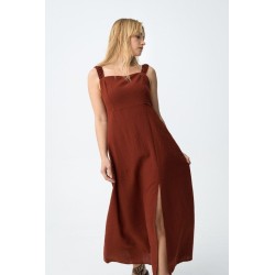 Vestido largo Tiffosi mujer | Vestido lino verano elegante