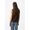 Top marrón mujer con lazadas laterales | Top verano Tiffosi