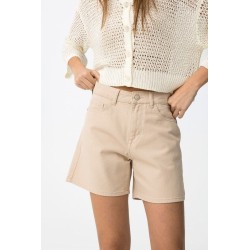 Short beige mujer vaquero | Pantalón corto Tiffosi
