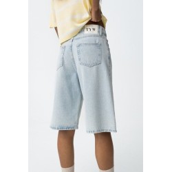 Bermuda vaquera mujer ancha denim claro | Tiffosi