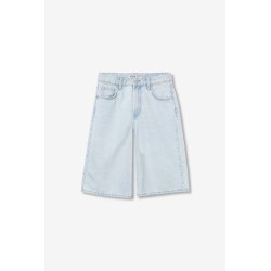 Bermuda vaquera mujer ancha denim claro | Tiffosi