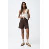 Short vaquero marrón mujer Tiffosi pantalón corto denim verano