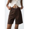 Short marrón mujer vaquero | Pantalón corto Tiffosi