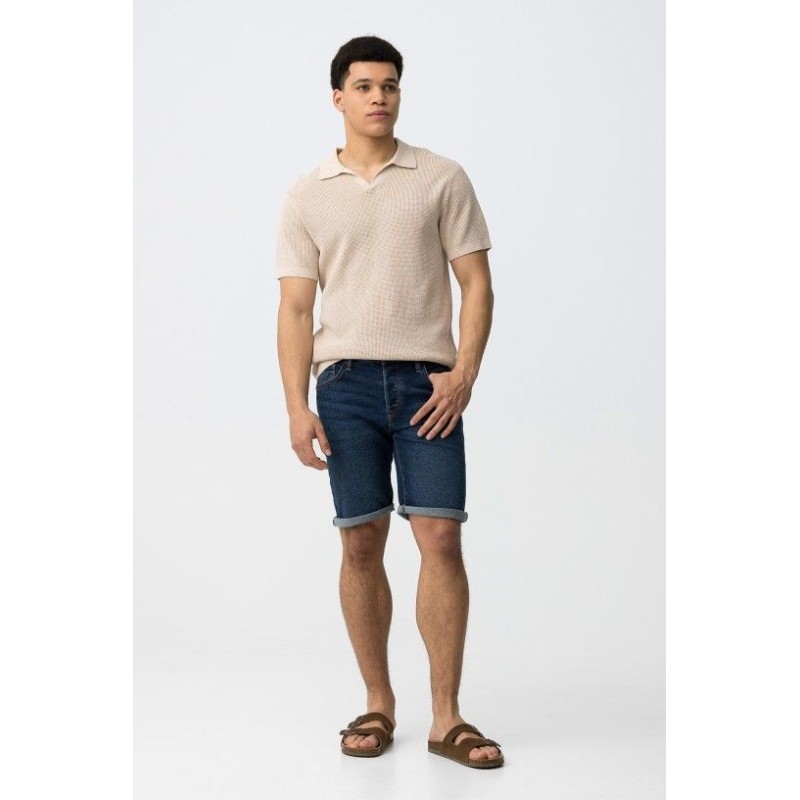 Short vaquero hombre azul oscuro Tiffosi pantalón corto denim verano