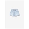 Short vaquero mujer tiro alto deshilachado denim claro Tiffosi
