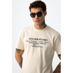 Camiseta hombre estampada azul y blanca | Tiffosi