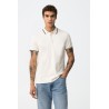 Polo hombre beige manga corta con detalle en cuello Tiffosi