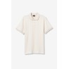 Polo hombre beige textura canalé manga corta Tiffosi