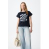 Camiseta azul marino estampada TIFFOSI para mujer