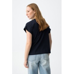 Camiseta estampada azul marino TIFFOSI mujer | La Petite By Rebeca