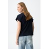 Camiseta estampada azul marino TIFFOSI mujer | La Petite By Rebeca