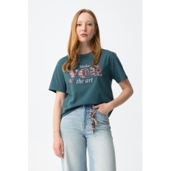 Camiseta verde estampada TIFFOSI mujer | La Petite By Rebeca