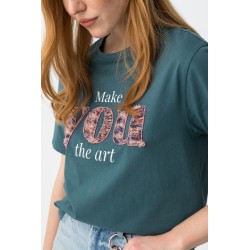Camiseta verde estampada TIFFOSI mujer | La Petite By Rebeca