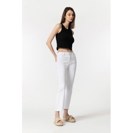 Jeans blancos flare TIFFOSI para mujer