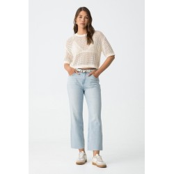 Jeans wide leg azul claro TIFFOSI para mujer