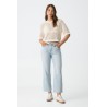 Jeans wide leg azul claro TIFFOSI para mujer