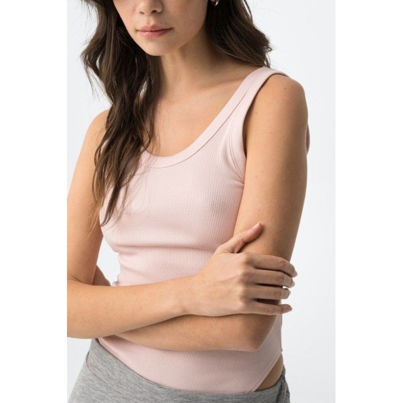 Body canalé básico TIFFOSI para mujer en rosa y azul marino