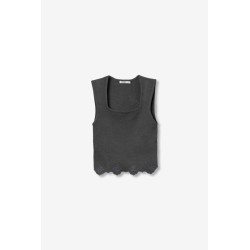 Top canalé gris TIFFOSI mujer | La Petite By Rebeca