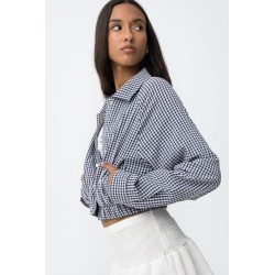 Chaqueta cropped vichy TIFFOSI mujer | La Petite By Rebeca