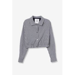 Chaqueta cropped vichy TIFFOSI mujer | La Petite By Rebeca