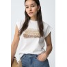 Camiseta blanca crochet TIFFOSI mujer | La Petite By Rebeca
